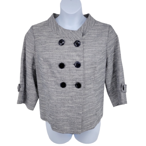 Lane Bryant Gray Tweed 3/4 Sleeve Jacket Blazer Size 20 NWT - Picture 1 of 8